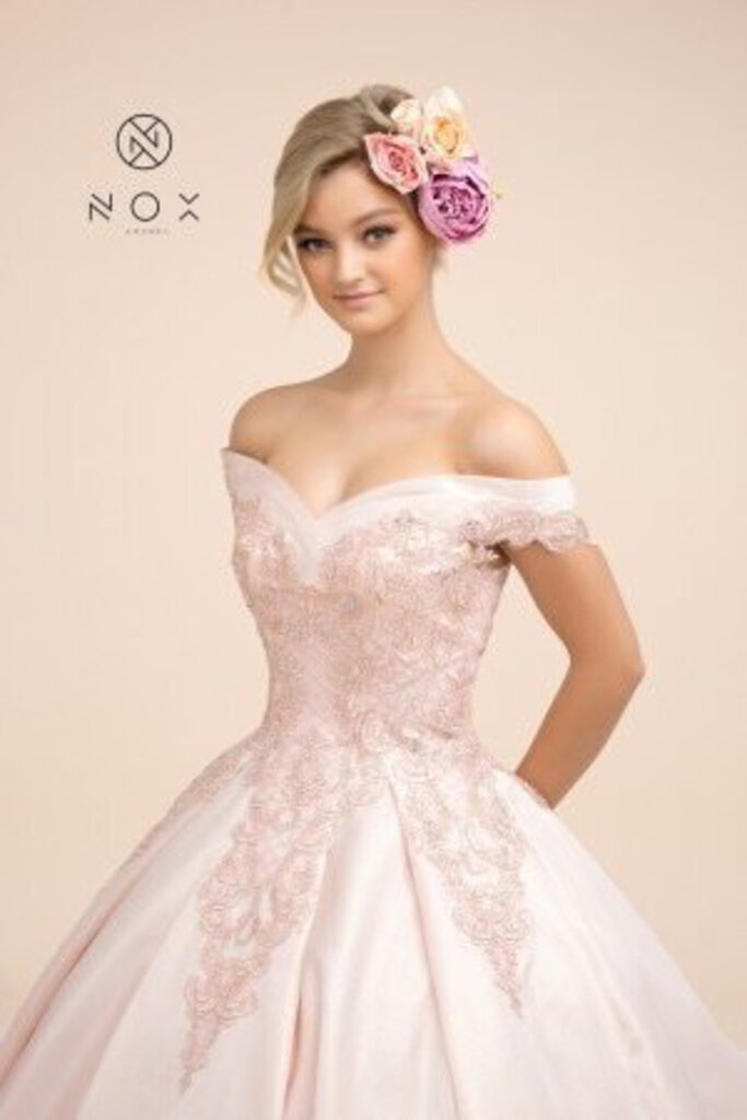 Blush Off Shoulder Ball Gown Quinceanera